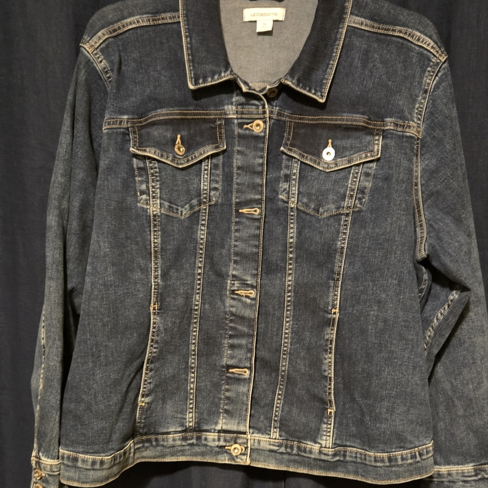 Liz Claiborne Blue Jean Jacket Classic Style